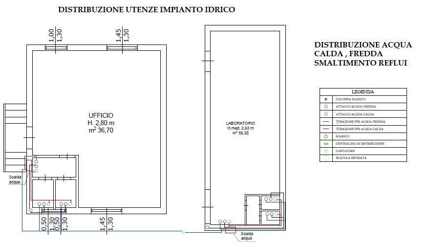Impianto idraulico integrato Via Montappone progettazione